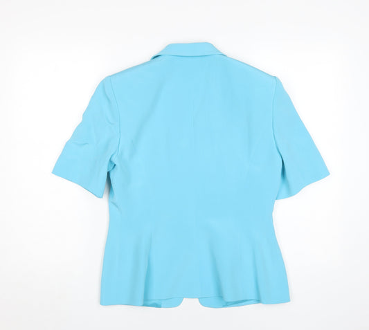 Country Casuals Women's Blue Silk Blazer Size 10