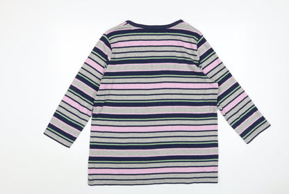 Womens UK Size 14 ISLE Multicoloured Jersey T-Shirt