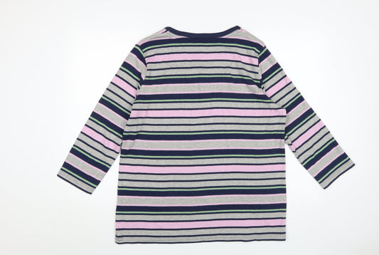 Womens UK Size 14 ISLE Multicoloured Jersey T-Shirt