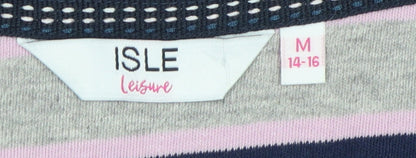 Womens UK Size 14 ISLE Multicoloured Jersey T-Shirt