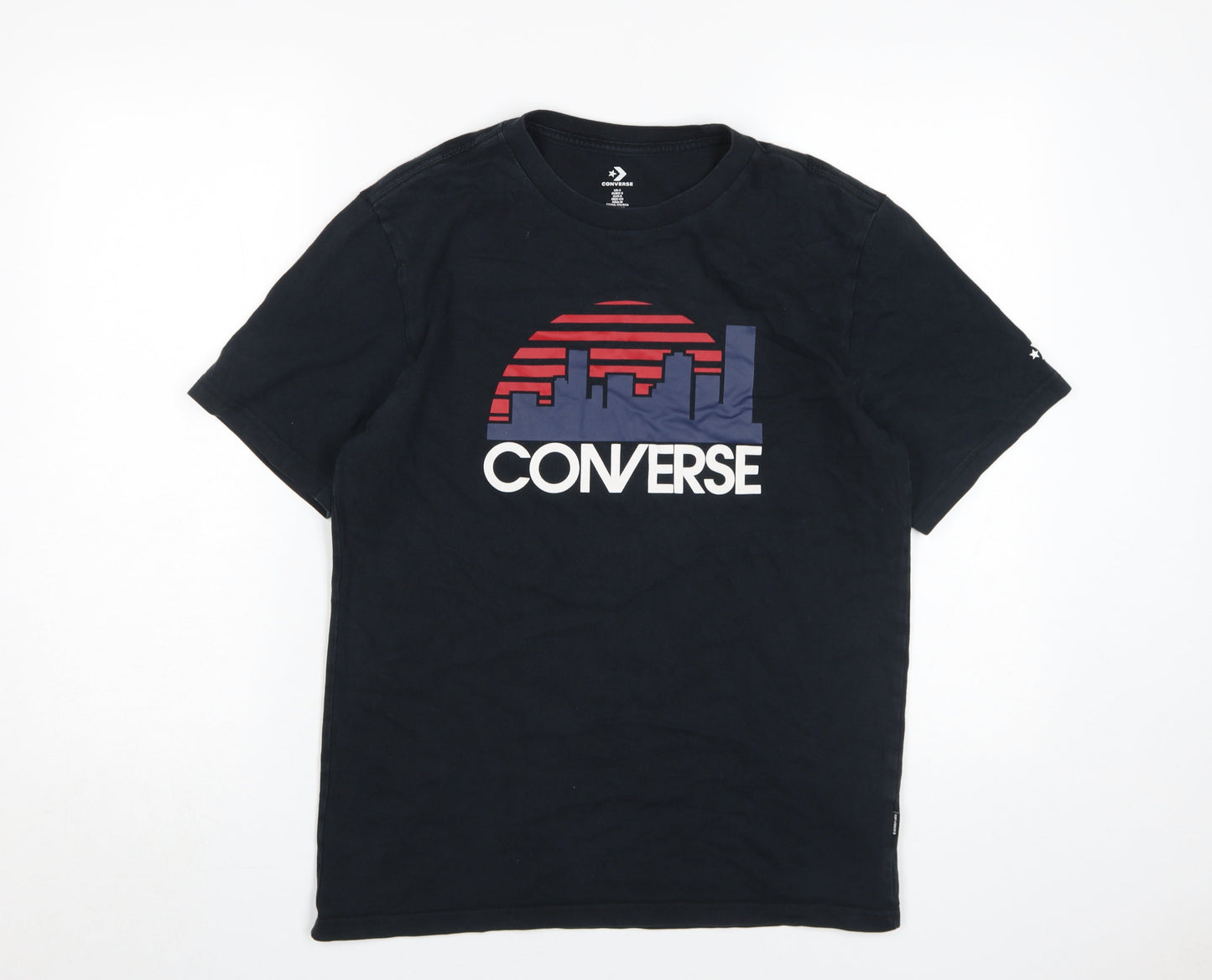 Converse Women's Black T-Shirt, Size S