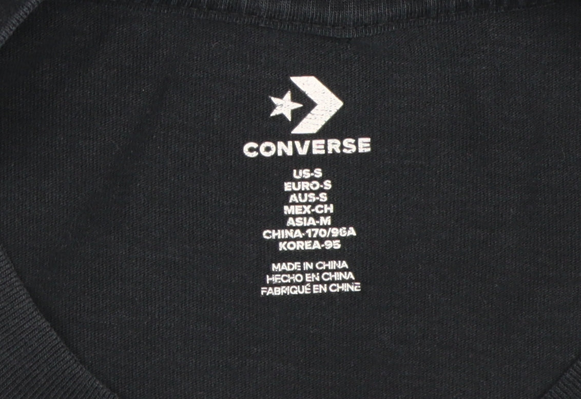 Converse Women's Black T-Shirt, Size S