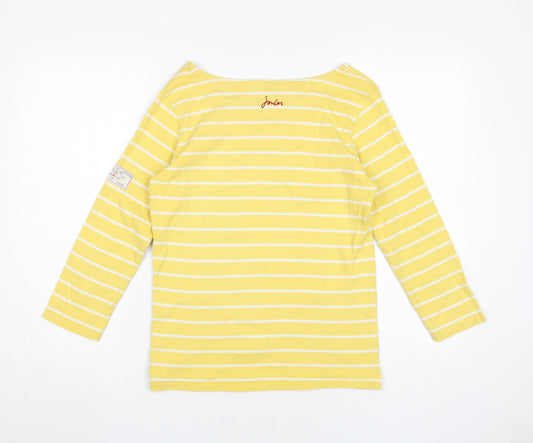 Womens UK Size XS Joules Yellow Basic T-Shirt