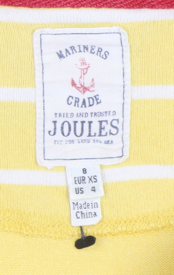 Womens UK Size XS Joules Yellow Basic T-Shirt