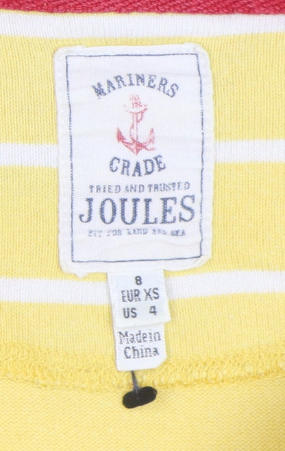 Womens UK Size XS Joules Yellow Basic T-Shirt