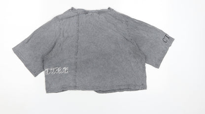 The Couture Club Grey Cropped T-Shirt, Unisex S