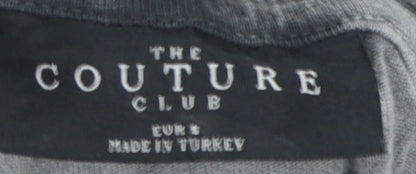 The Couture Club Grey Cropped T-Shirt, Unisex S