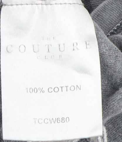 The Couture Club Grey Cropped T-Shirt, Unisex S