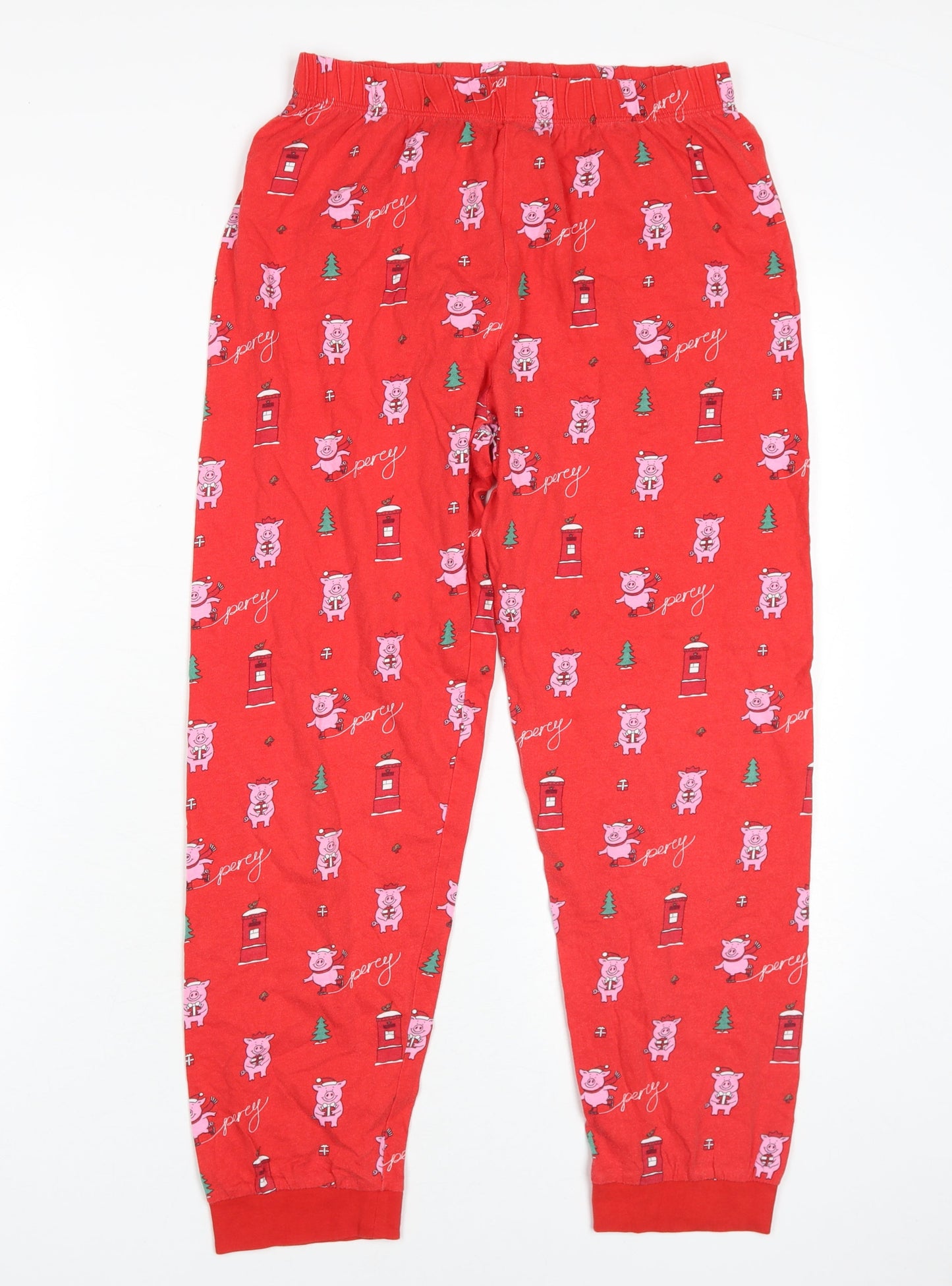 Marks and Spencer Girls Red Pyjama Set, Size 13-14 Years