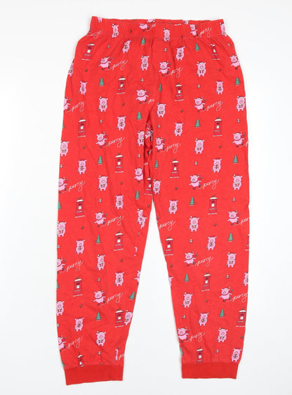 Marks and Spencer Girls Red Pyjama Set, Size 13-14 Years