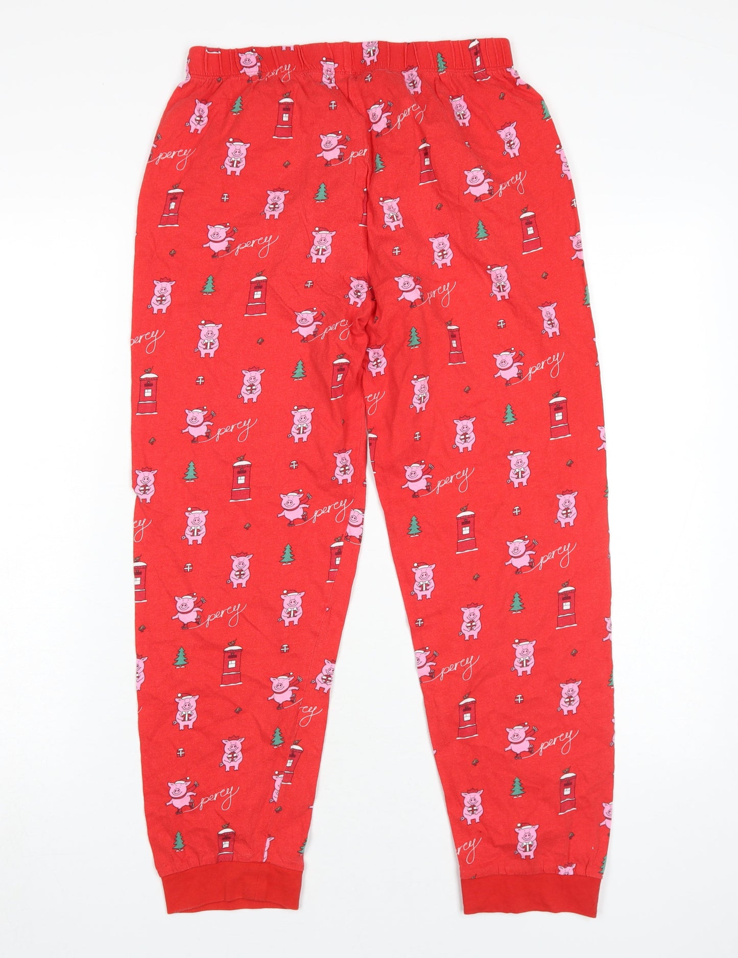 Marks and Spencer Girls Red Pyjama Set, Size 13-14 Years