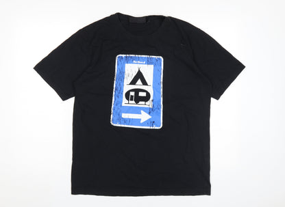 Peter Storm Men's Black Graphic Print T-Shirt M