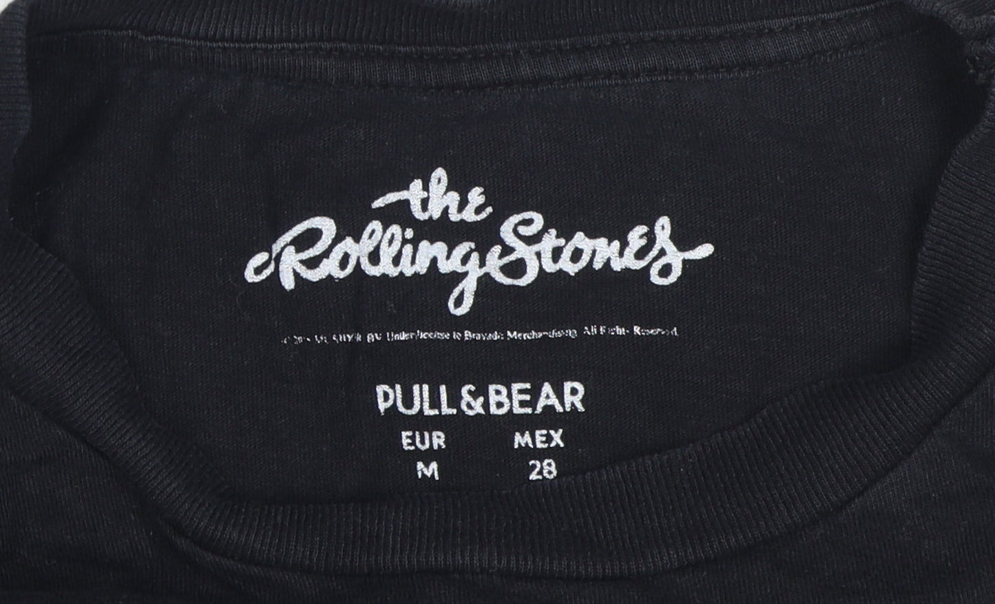 Unisex Adults UK Size M Pull & Bear Black Basic T-Shirt