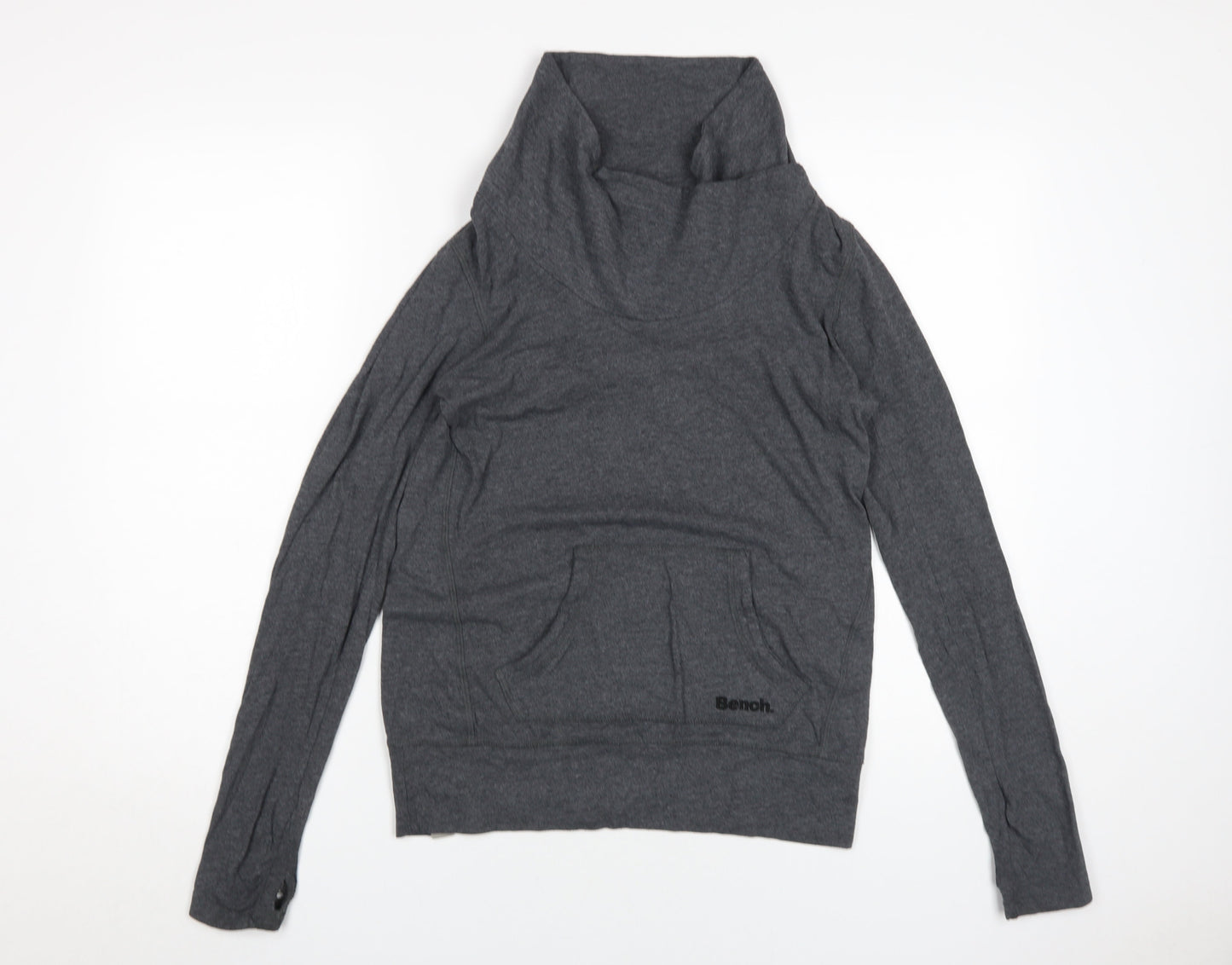 Bench Women's Black Parka Jacket with Hood - Size L