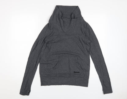 Bench Women's Black Parka Jacket with Hood - Size L