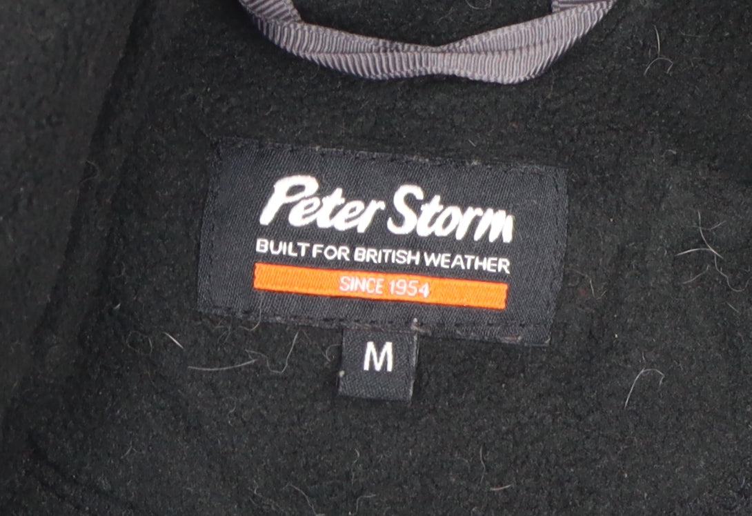 Mens UK Size M Peter Storm Black Windbreaker Coat