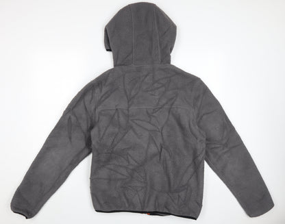 Mens UK Size S Crosshatch Grey Hooded Zip