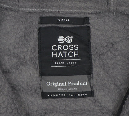 Mens UK Size S Crosshatch Grey Hooded Zip