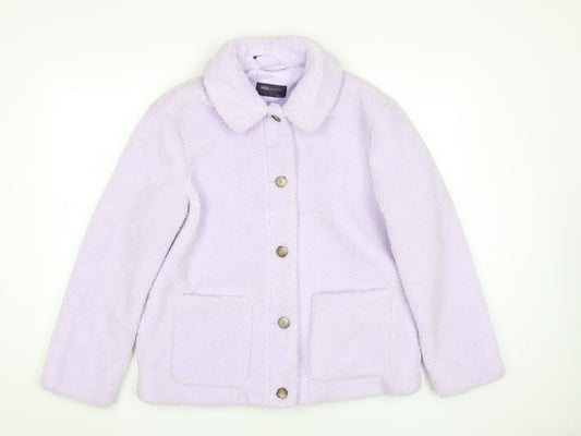 Marks and Spencer Women's Purple Fleece Jacket Size 10