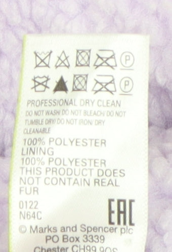 Marks and Spencer Women's Purple Fleece Jacket Size 10