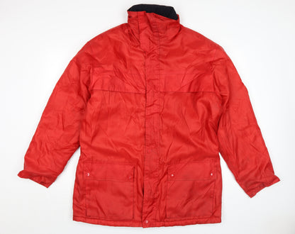 Mens UK Size M Discovery World Cruises Red Puffer Jacket