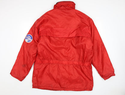 Mens UK Size M Discovery World Cruises Red Puffer Jacket
