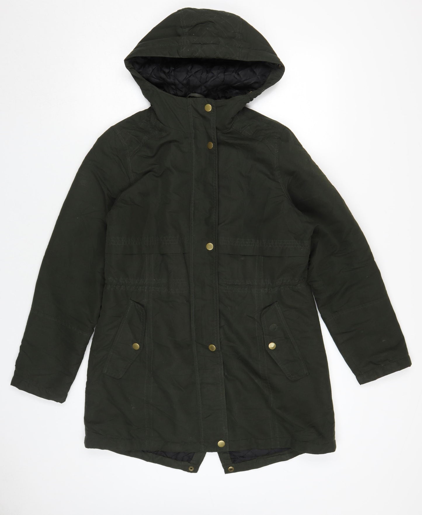 Avenue Women's Green Parka Coat Size 8 with Hood