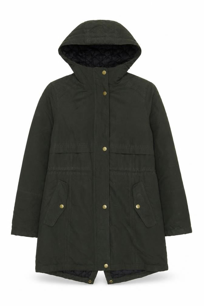 Womens UK Size 8 Avenue Green Parka Coat