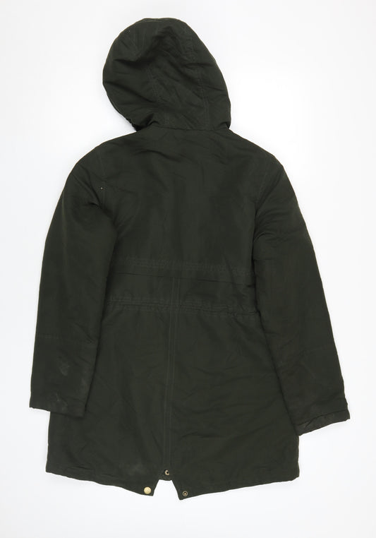 Avenue Women's Green Parka Coat Size 8 with Hood