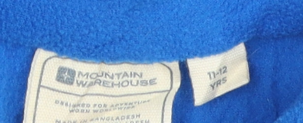 Mountain Warehouse Boys Blue 1/4 Zip Fleece Sweatshirt 11-12 Years