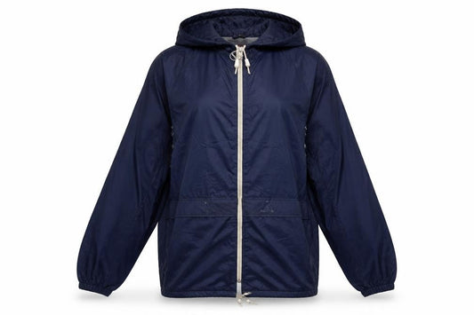 Front view of Regatta unisex blue windbreaker jacket, size 6, waterproof