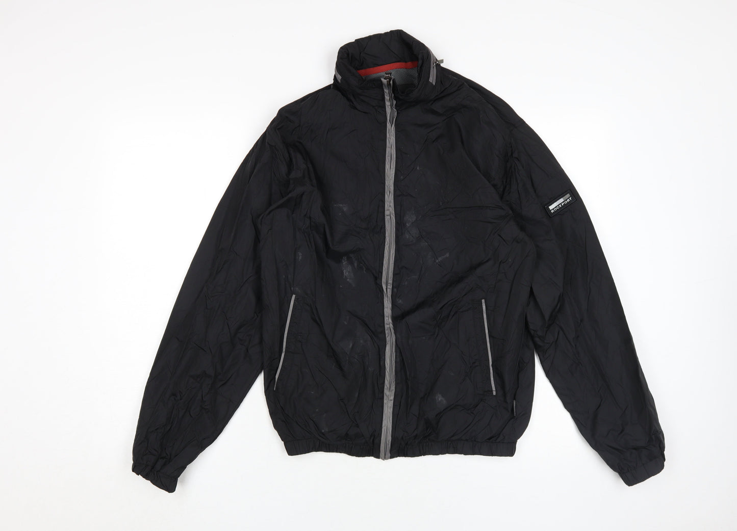 Mens UK Size S Rockport Black Windbreaker Coat