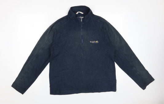 Mens UK Size S Regatta Blue 1/4 Zip Sweatshirt