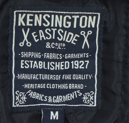 Mens UK Size M Kensington Eastside Black Bomber Jacket
