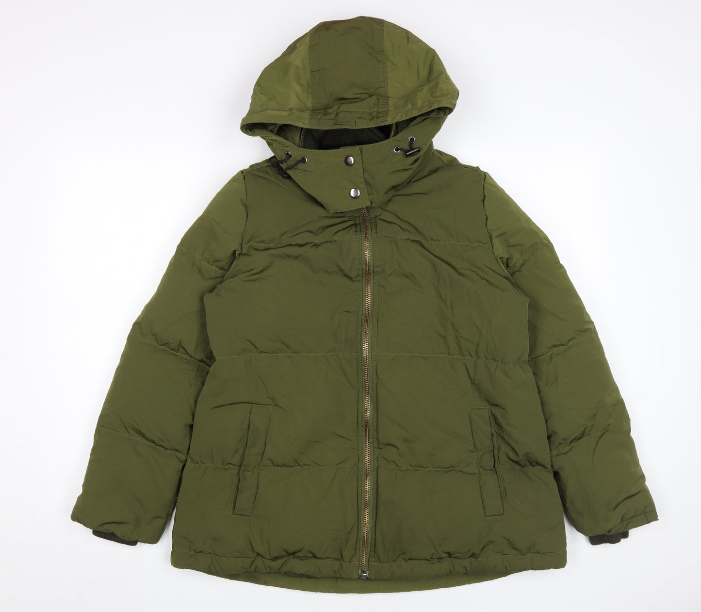 Madewell Women's XS Green Puffer Jacket Hooded