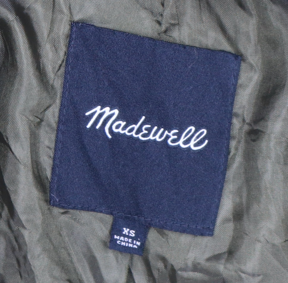 Madewell Women's XS Green Puffer Jacket Hooded
