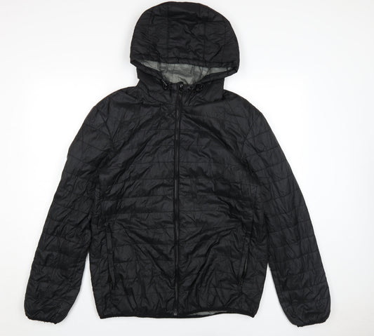 Mens UK Size M Greenwoods Black Puffer Jacket