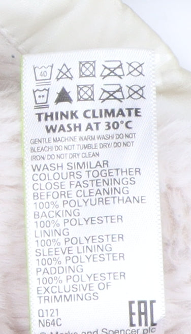 Marks and Spencer Girls Ivory Puffer Jacket 5-6Y
