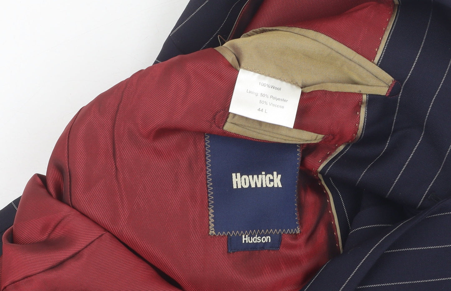 Mens UK Size 44 Howick Regular Blue Suit Jacket