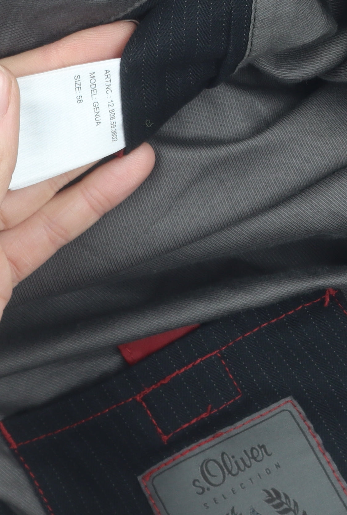 s.Oliver Men's Black Blazer 48R Single-Breasted