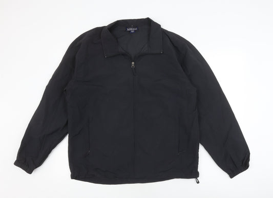 Mens UK Size M Lands' End Black Windbreaker Coat