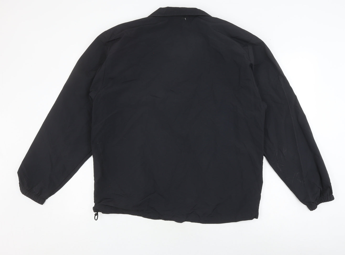 Mens UK Size M Lands' End Black Windbreaker Coat
