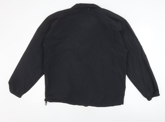 Mens UK Size M Lands' End Black Windbreaker Coat