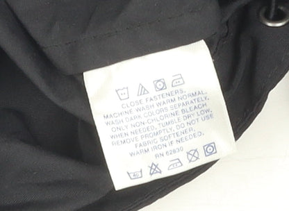 Mens UK Size M Lands' End Black Windbreaker Coat