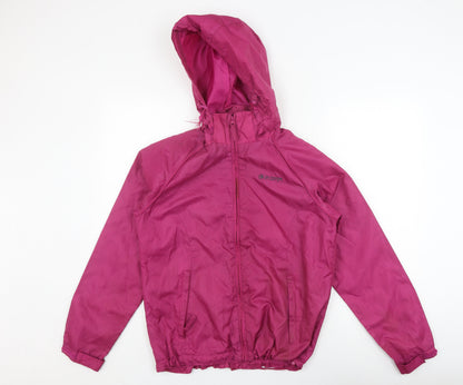 Womens UK Size 10 Outdoor Essentials Pink Windbreaker Coat
