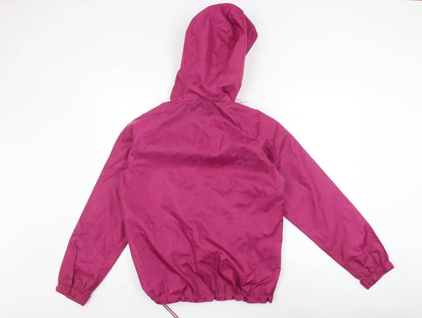 Womens UK Size 10 Outdoor Essentials Pink Windbreaker Coat