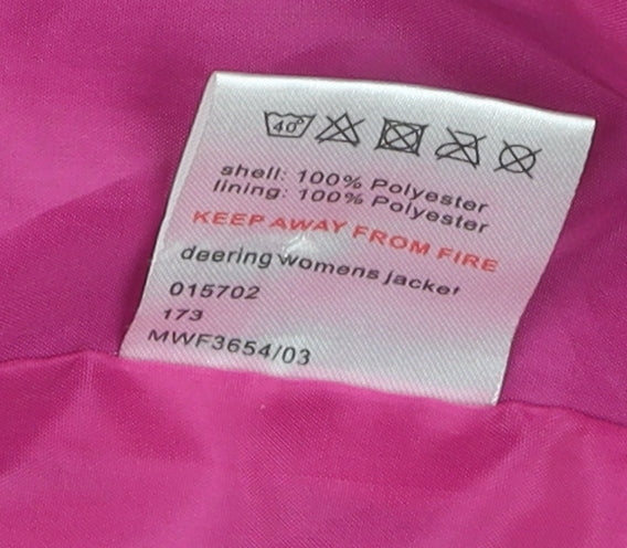 Womens UK Size 10 Outdoor Essentials Pink Windbreaker Coat