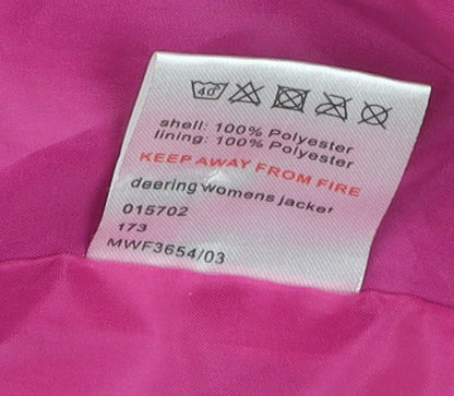 Womens UK Size 10 Outdoor Essentials Pink Windbreaker Coat