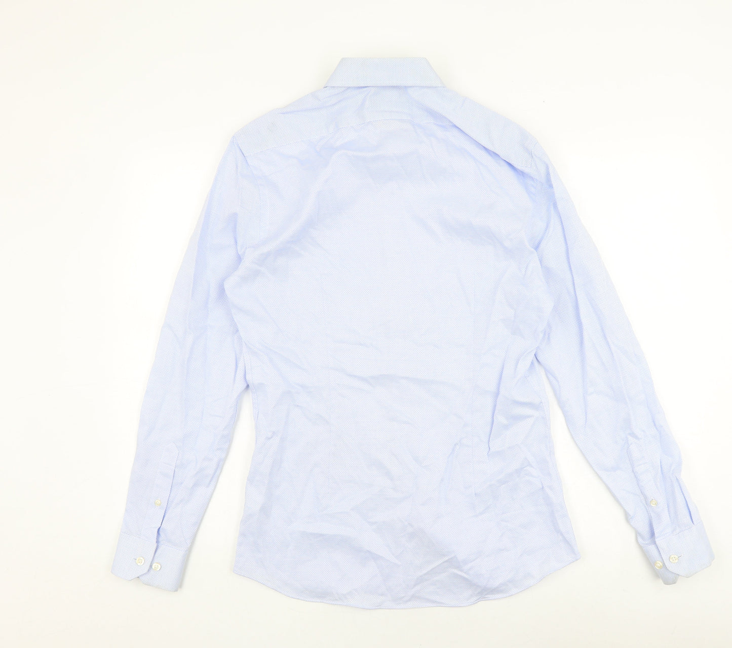 Moss London Men's Slim Fit Blue Shirt