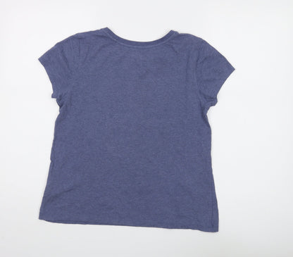 Womens UK Size 12 Harry Potter Blue Basic T-Shirt